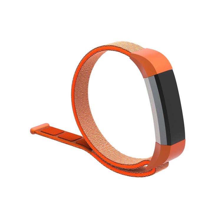18cm Adjustable Velcro Closure Nylon Wristwatch Strap Replacement for Fitbit Ace - Orange-2