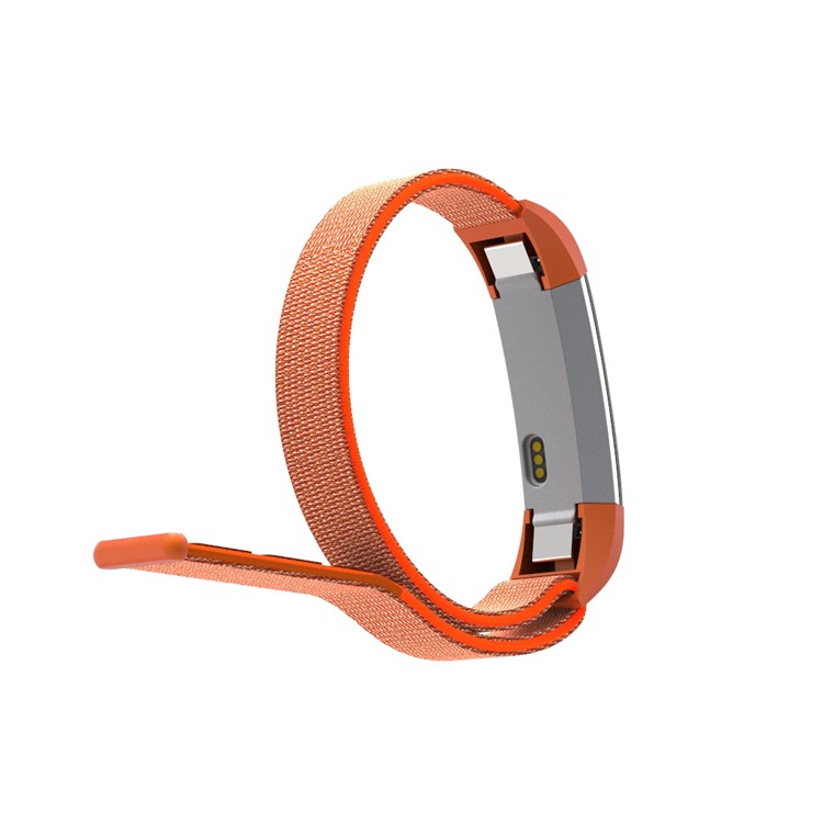 18cm Adjustable Velcro Closure Nylon Wristwatch Strap Replacement for Fitbit Ace - Orange-3
