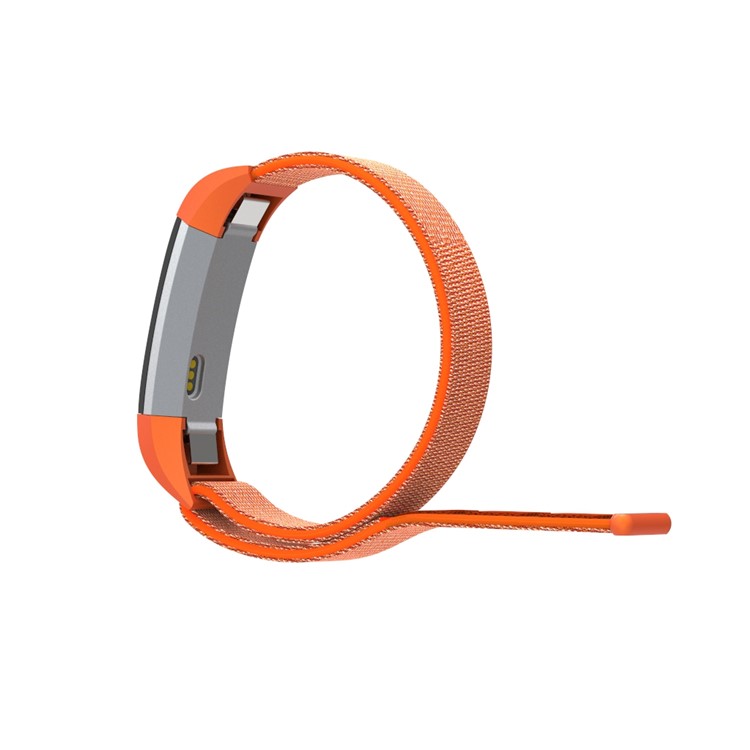 18cm Adjustable Velcro Closure Nylon Wristwatch Strap Replacement for Fitbit Ace - Orange-4