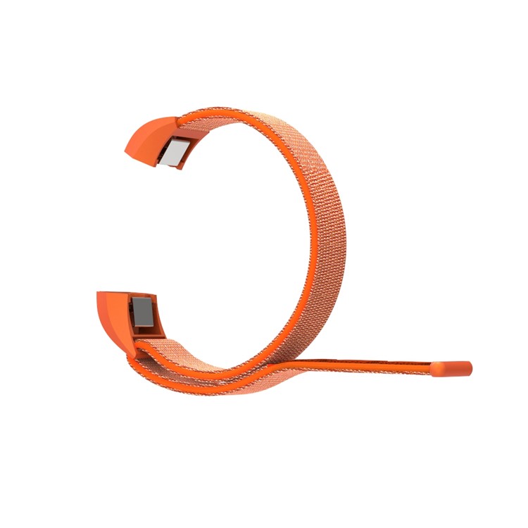 18cm Adjustable Velcro Closure Nylon Wristwatch Strap Replacement for Fitbit Ace - Orange-5