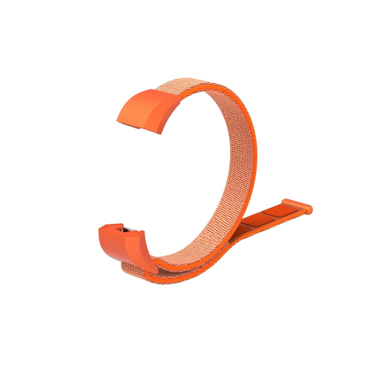 18cm Adjustable Velcro Closure Nylon Wristwatch Strap Replacement for Fitbit Ace - Orange-6