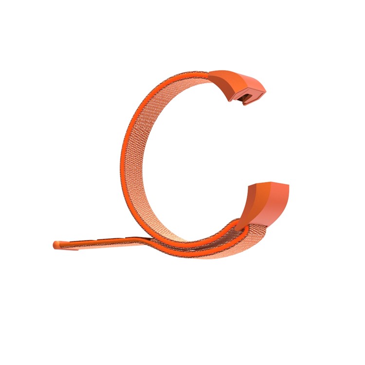 18cm Adjustable Velcro Closure Nylon Wristwatch Strap Replacement for Fitbit Ace - Orange-7