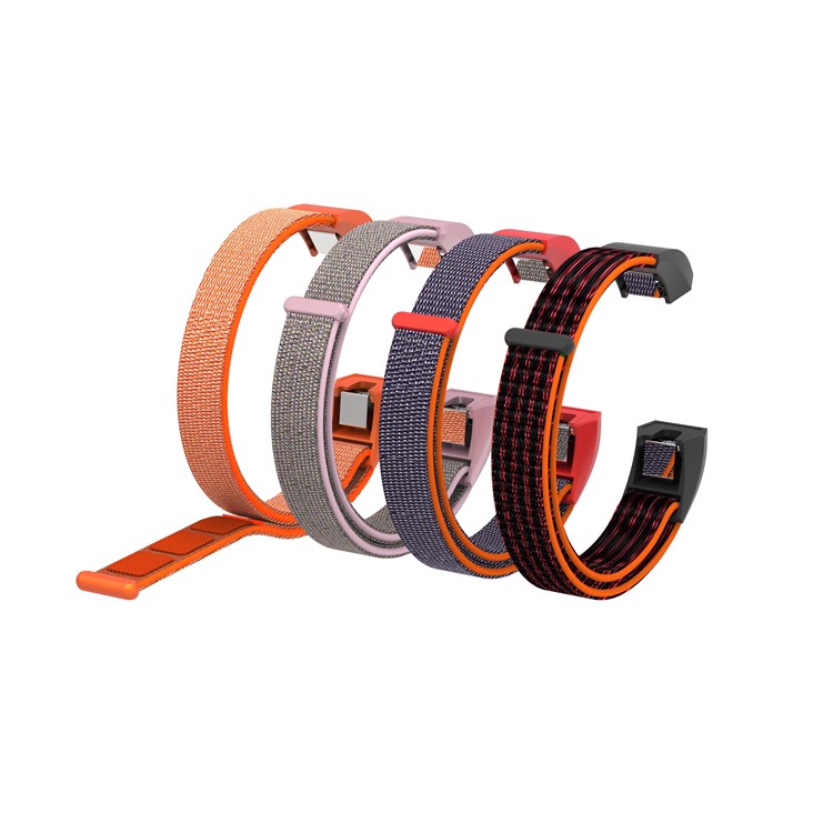 18cm Adjustable Velcro Closure Nylon Wristwatch Strap Replacement for Fitbit Ace - Orange-8