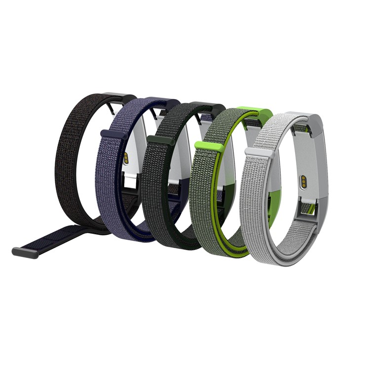 18cm Adjustable Velcro Closure Nylon Wristwatch Band for Fitbit Ace - Green-8