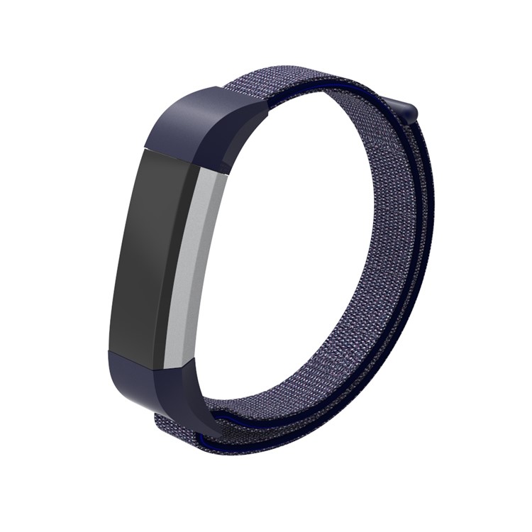 18cm Adjustable Flexible Velcro Closure Nylon Watch Strap for Fitbit Ace - Dark Blue-1
