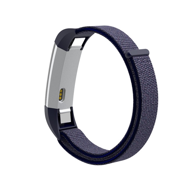 18cm Adjustable Flexible Velcro Closure Nylon Watch Strap for Fitbit Ace - Dark Blue-3