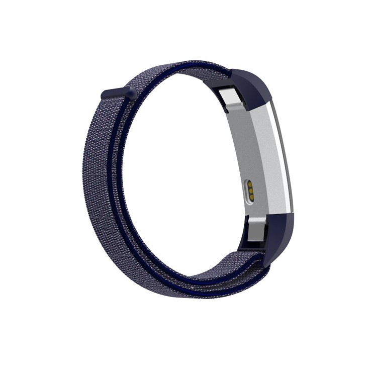 18cm Adjustable Flexible Velcro Closure Nylon Watch Strap for Fitbit Ace - Dark Blue-4