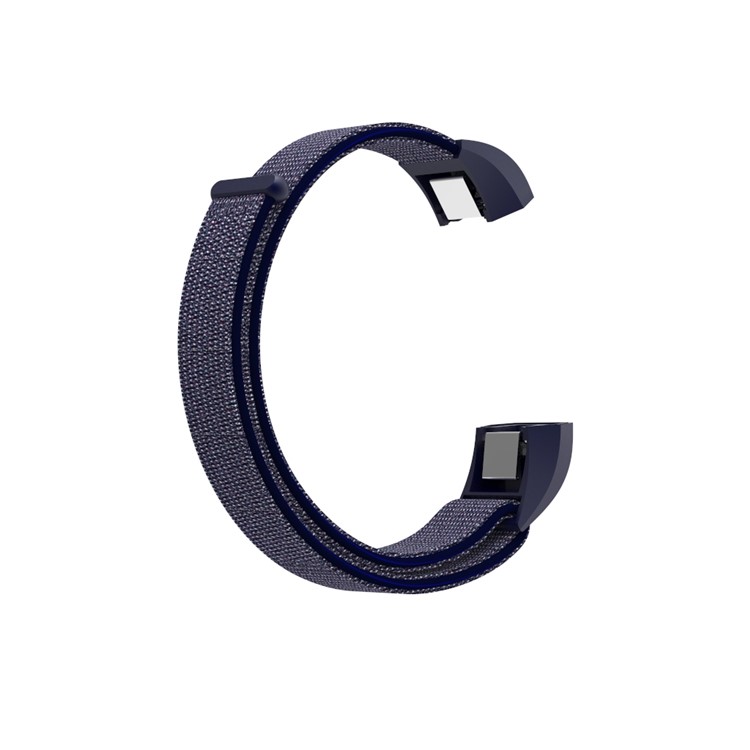 18cm Adjustable Flexible Velcro Closure Nylon Watch Strap for Fitbit Ace - Dark Blue-5