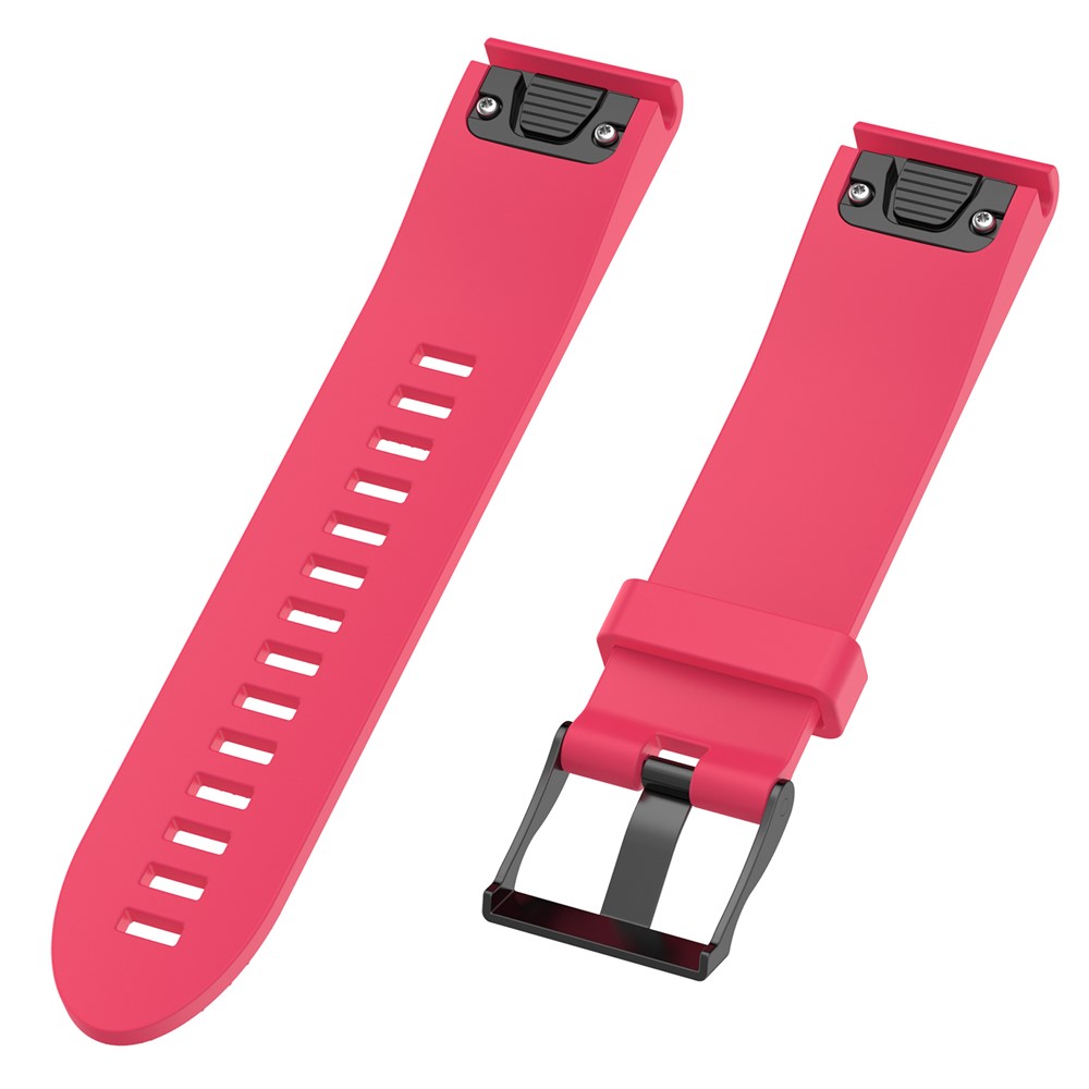 20mm Replacement Quick Fit Textured Silicone Watch Band Bracelet for Garmin Fenix 5s - Rose-2