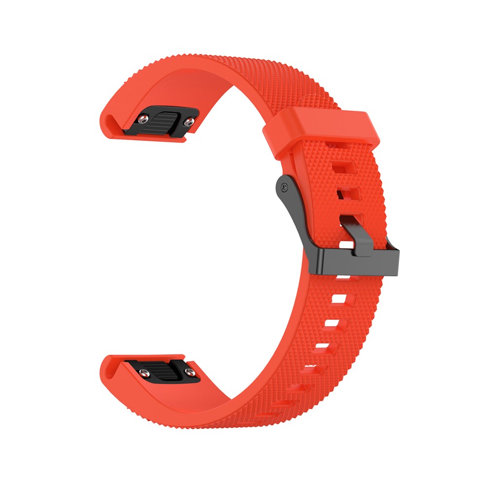 20mm Replacement Quick Fit Textured Silicone Watch Band for Garmin Fenix 5s - Red-1