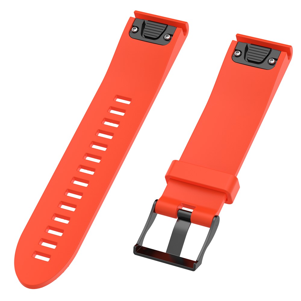 20mm Replacement Quick Fit Textured Silicone Watch Band for Garmin Fenix 5s - Red-2