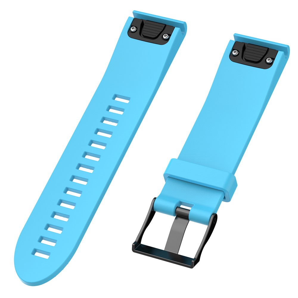 20mm Quick Fit Textured Surface Silicone Watch Band Strap Bracelet for Garmin Fenix 5s - Baby Blue-2