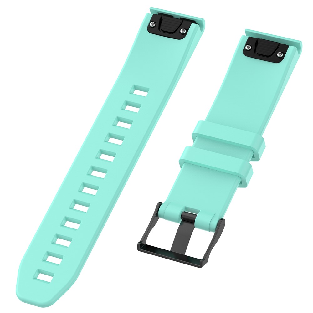Twill Texture Silicone Watch Sports Band for Garmin Fenix5/Forerunner 935/Quatix5/Quatix5 Sapphire/Approach S60 - Cyan-1