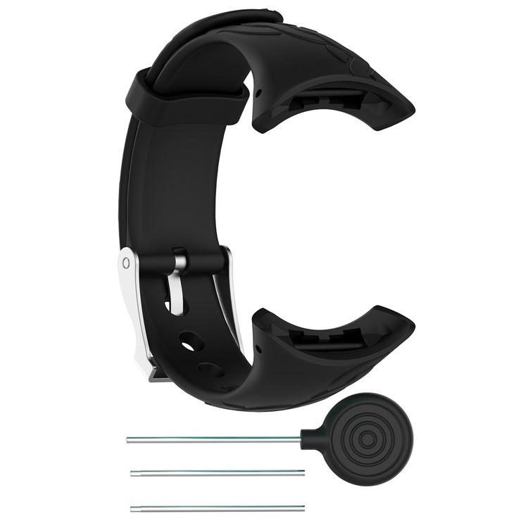 Women Soft Sports TPE Watch Strap for Suunto M1/M2/M4 /M5 - Black-2