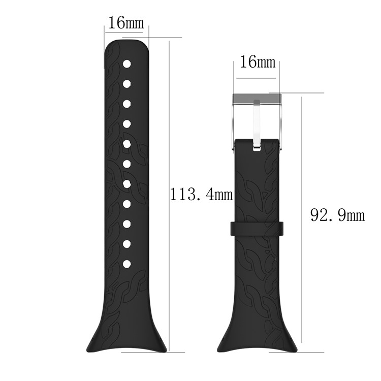 Women Soft Sports TPE Watch Strap for Suunto M1/M2/M4 /M5 - Black-4