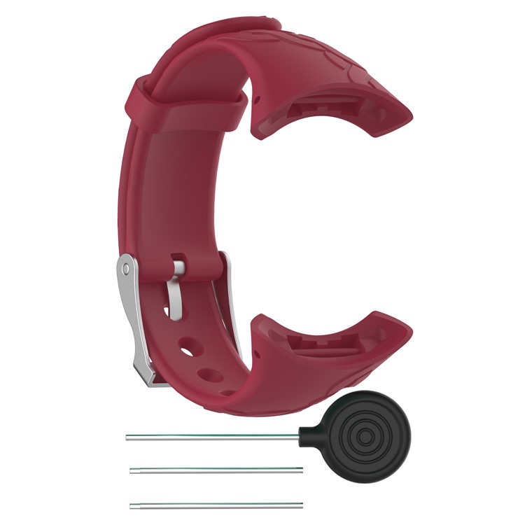 Women Soft Sports TPE Watch Strap Replacement for Suunto M1/M2/M4 /M5 - Red-2