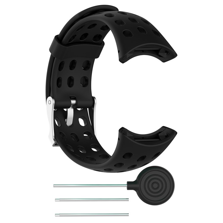 Men Soft Sports TPE Watch Strap for Suunto M1/M2/M4 /M5 - Black-2