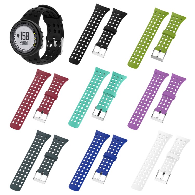 Men Soft Sports TPE Watch Strap for Suunto M1/M2/M4 /M5 - Black-5