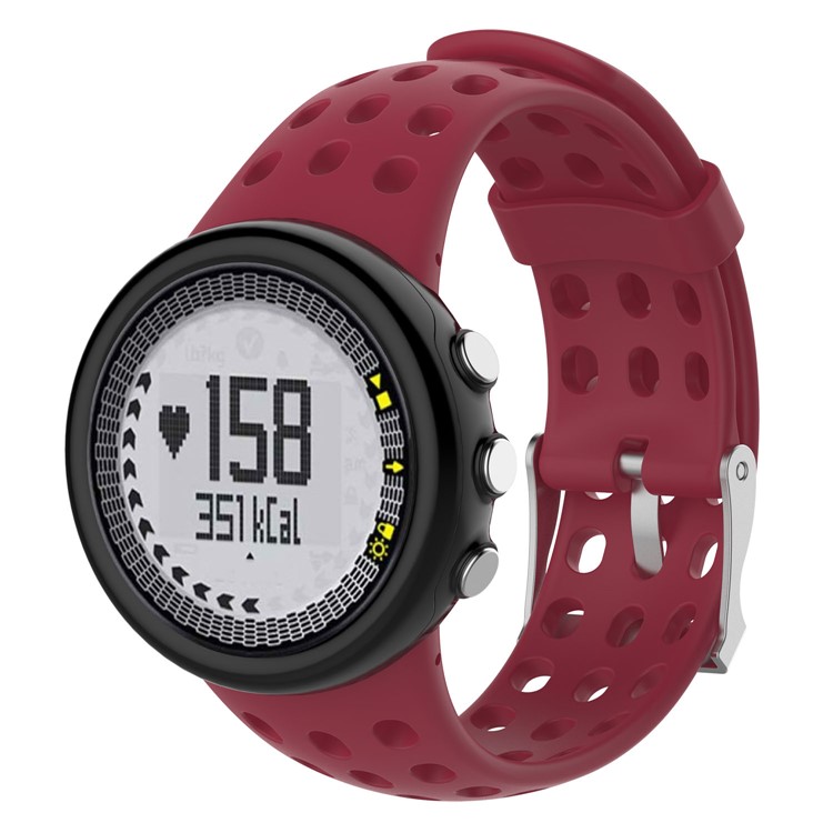 Men Soft Sports TPE Watch Strap Replacement for Suunto M1/M2/M4 /M5 - Red-2