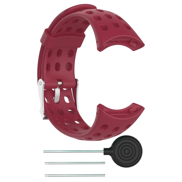 Men Soft Sports TPE Watch Strap Replacement for Suunto M1/M2/M4 /M5 - Red-3