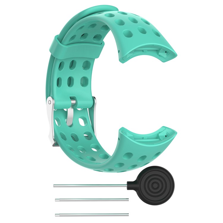 Men Soft Sports TPE Wristwatch Strap for Suunto M1/M2/M4 /M5 - Cyan-2