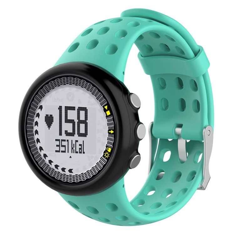 Men Soft Sports TPE Wristwatch Strap for Suunto M1/M2/M4 /M5 - Cyan-3