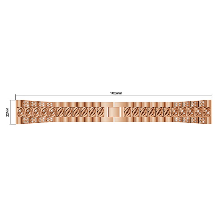 Stylish Rhinestone Decor Alloy Watch Band Replacement for Fitbit Versa - Rose Gold-3
