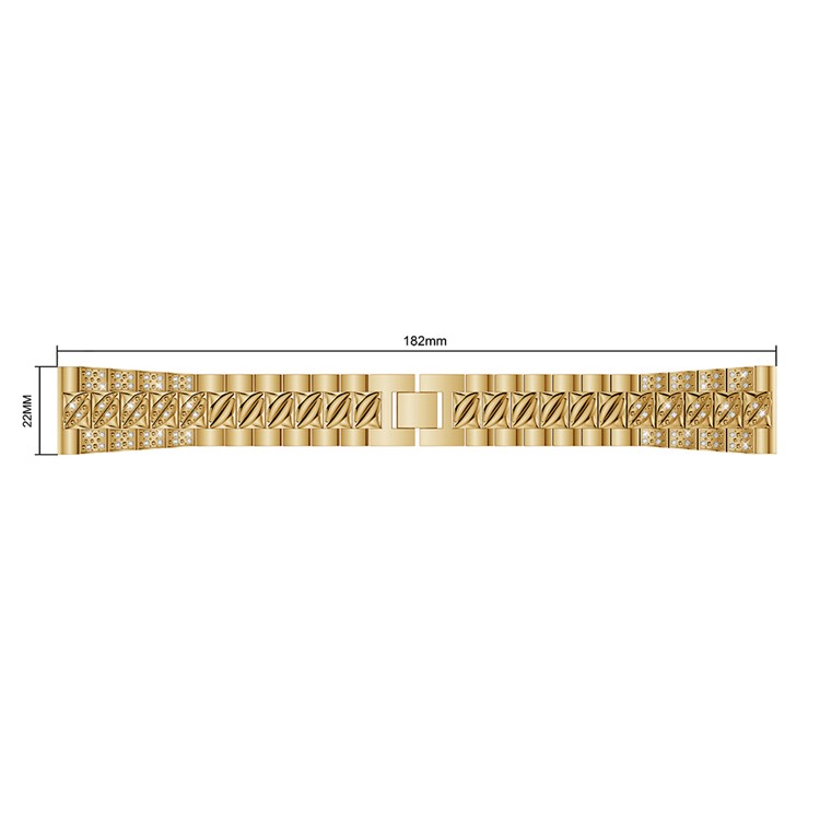 Substituição Elegante Da Correia De Relógio Da Liga Do Cristal De Rocha Da Decoração Para O Verso Do Fitbit - Ouro-3