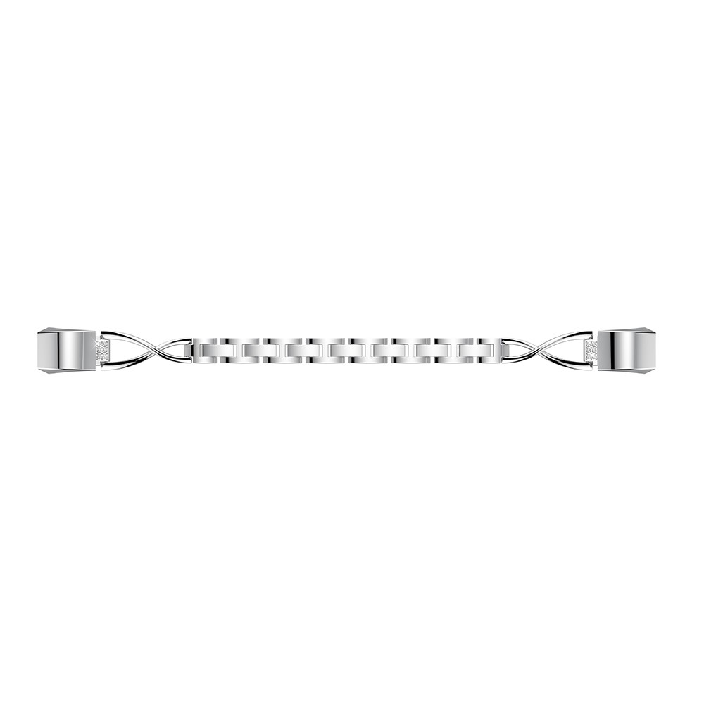 X-Form Strass Dekor Legierung Uhrenarmband Ersatz Für Fitbit Alta HR - Silber--5