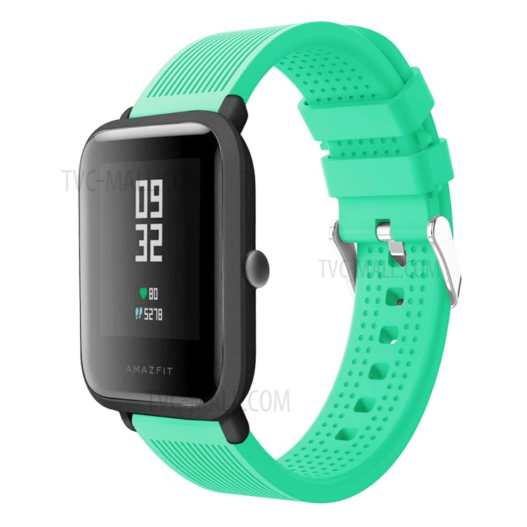 Forehead Wrinkles Texture Soft Silicone Wristwatch Strap for Huami Amazfit Watch Youth Edition - Yellow-3