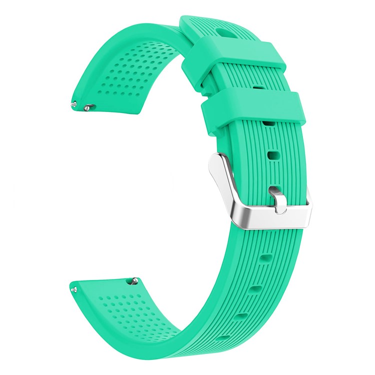 20mm Rolles Frontales Texture Soft Silicone Montre-Bracelet Remplacement De La Sangle Pour Huami Amazfit Watch Youth Edition - Cyan