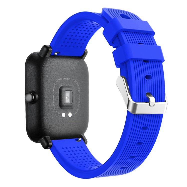 Forehead Wrinkles Texture Flexible Soft Silicone Watch Band for Huami Amazfit Watch Youth Edition - Baby Blue-2