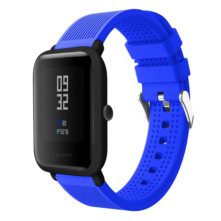 Forehead Wrinkles Texture Flexible Soft Silicone Watch Band for Huami Amazfit Watch Youth Edition - Baby Blue-3