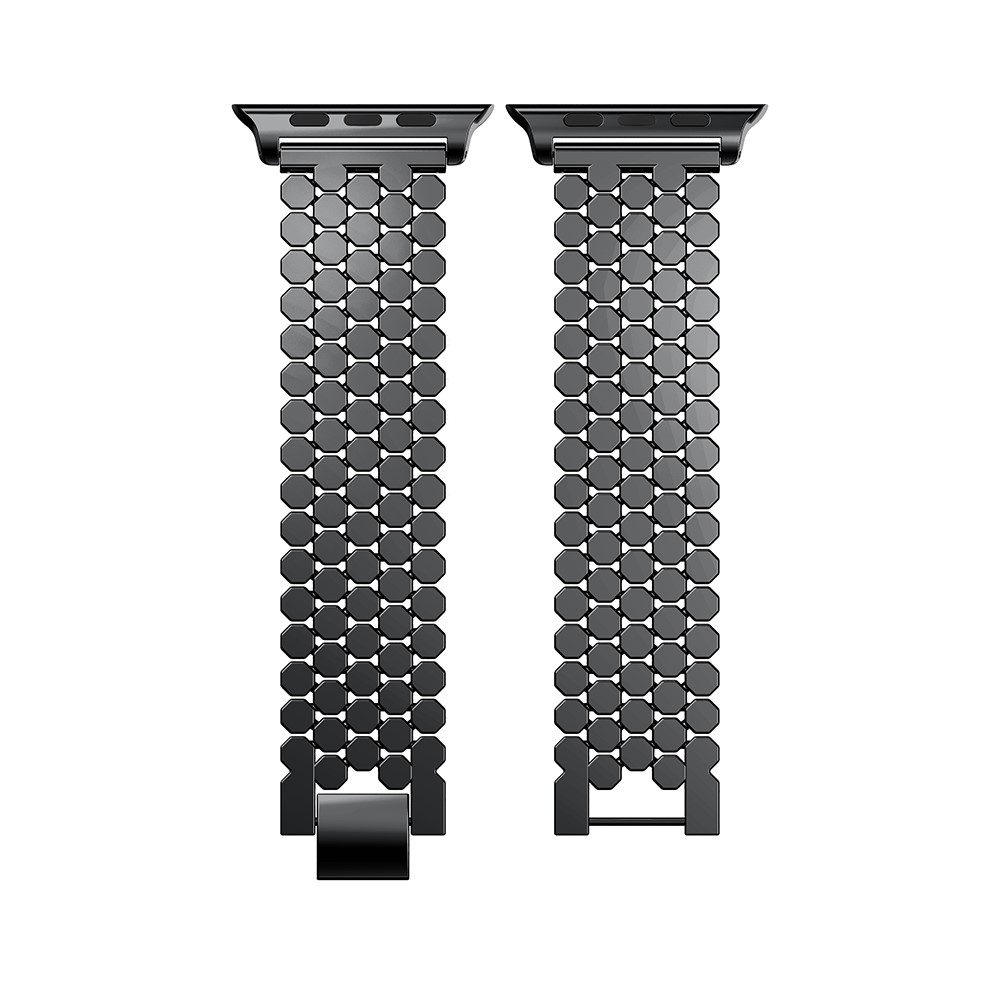 Cinturino Cinturino Per Orologio Modello Apple Poligono 3/2/1 42 mm - Nero-2