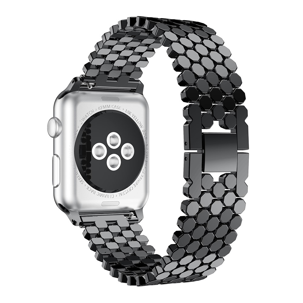 Cinturino Cinturino Per Orologio Modello Apple Poligono 3/2/1 42 mm - Nero-3