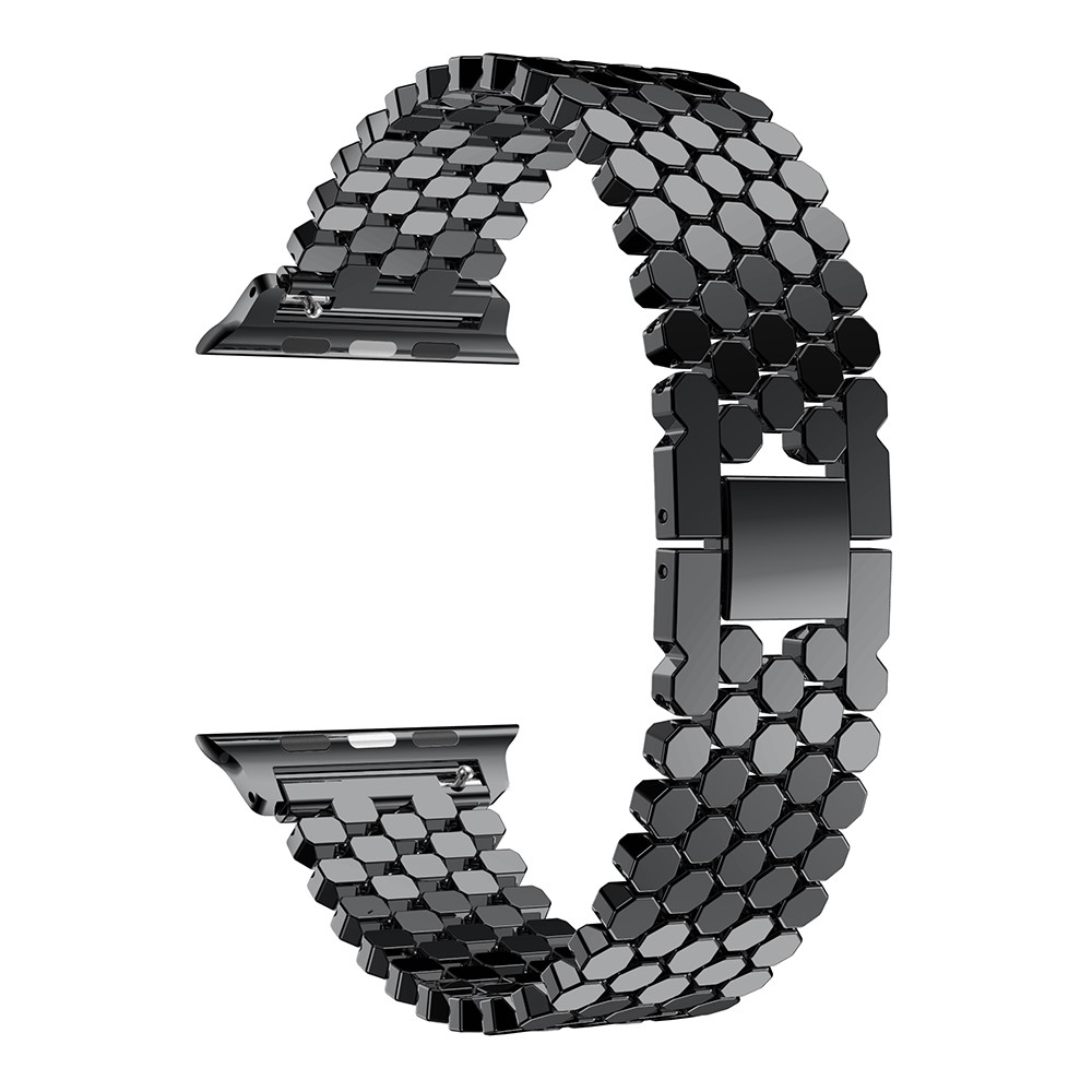 Cinturino Cinturino Per Orologio Modello Apple Poligono 3/2/1 42 mm - Nero-4