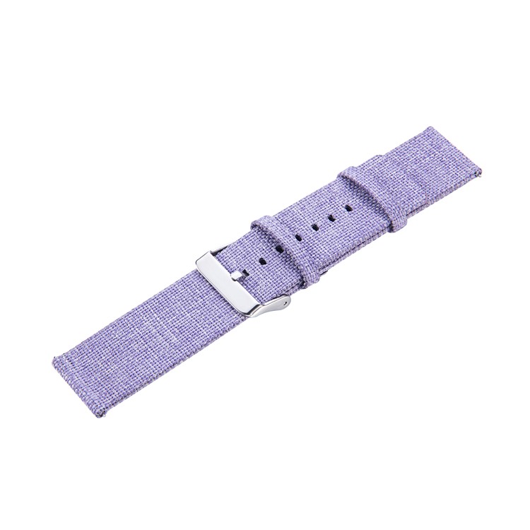 Nylon Canvas Metal Buckle Watch Strap Replacement 20mm for Ticwatch 2 / Ticwatch E - Purple-2