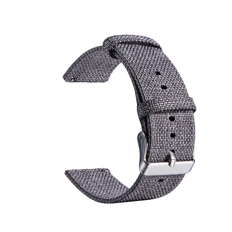 Classic Buckle Canvas Watch Strap Replacement for Huami Amazfit Watch Youth Edition - Dark Grey-3