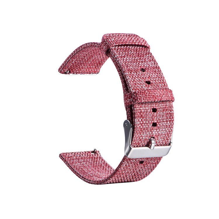 Classic Buckle Canvas Wristwatch Strap for Huami Amazfit Watch Youth Edition - Pink-3
