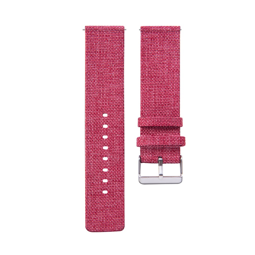 Metal Buckle Nylon Canvas Watch Strap Replacement 20mm for Suunto 3 Fitness - Red-1