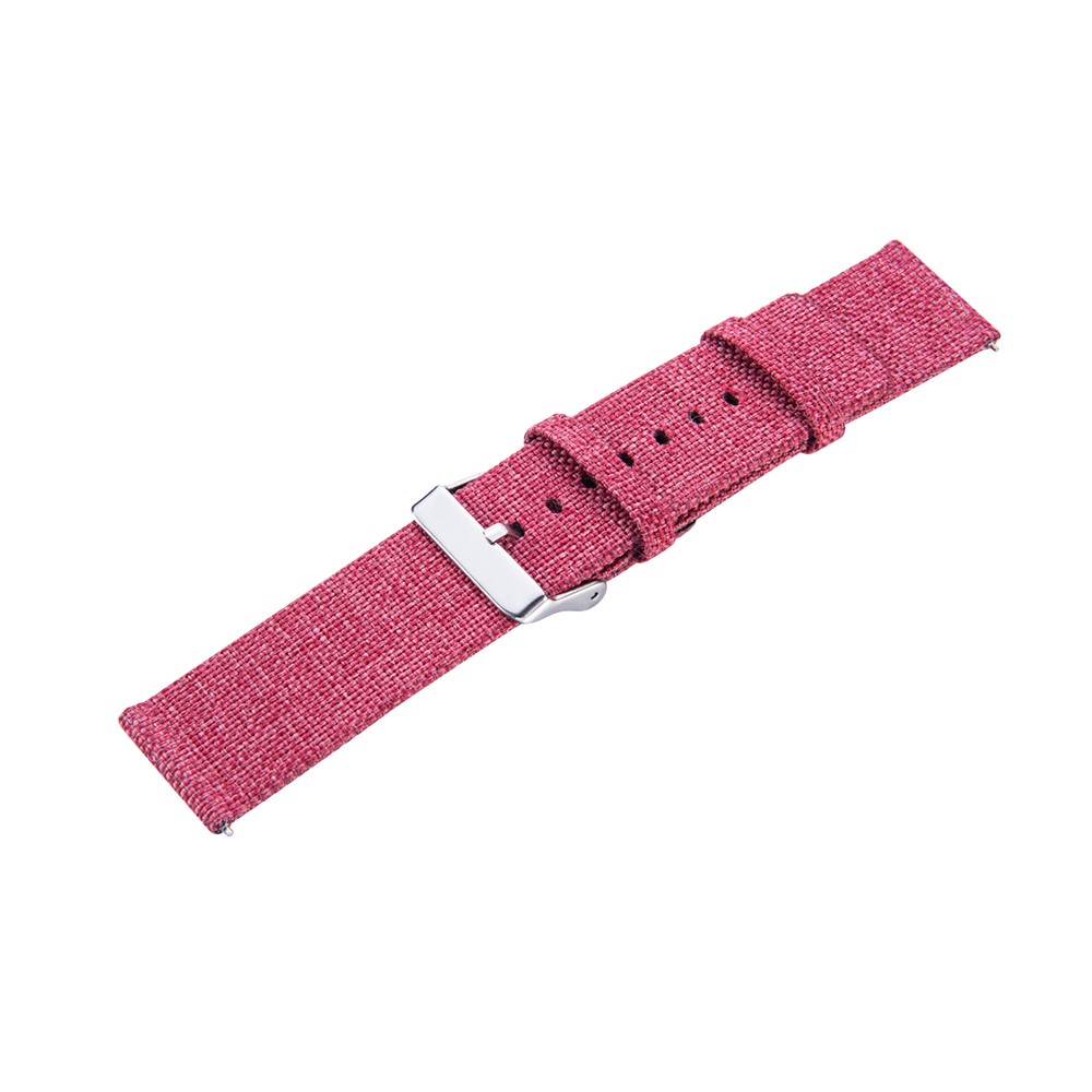 Metal Buckle Nylon Canvas Watch Strap Replacement 20mm for Suunto 3 Fitness - Red-2