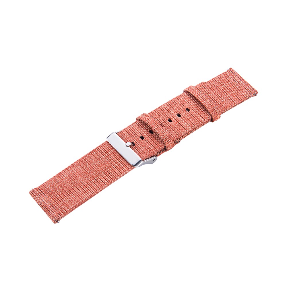 Metal Buckle Nylon Canvas Replacement Watch Band 20mm for Suunto 3 Fitness - Orange-2