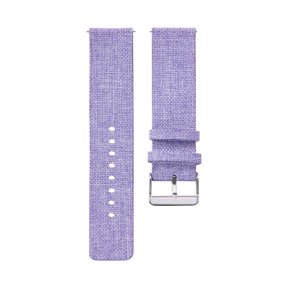 Metal Buckle Nylon Canvas Watch Band Replace Strap 20mm for Suunto 3 Fitness - Purple-1