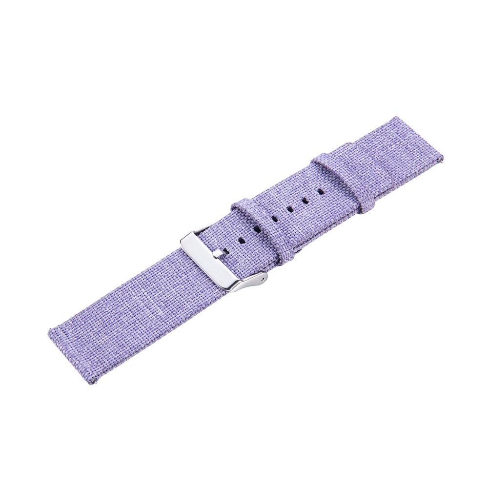 Metal Buckle Nylon Canvas Watch Band Replace Strap 20mm for Suunto 3 Fitness - Purple-2