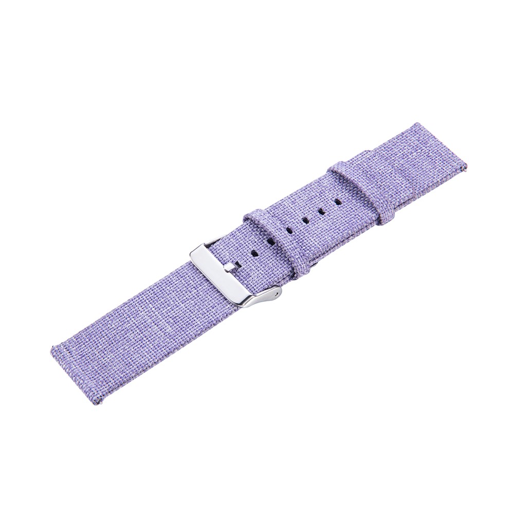 Hebilla De Metal Nylon Canvas Watch Band Reemplazar Strap 20mm Para Samsung Galaxy Watch4 Classic 46mm 42mm / Galaxy Watch4 44mm 40mm / Suunto 3 Fitness - Púrpura-2