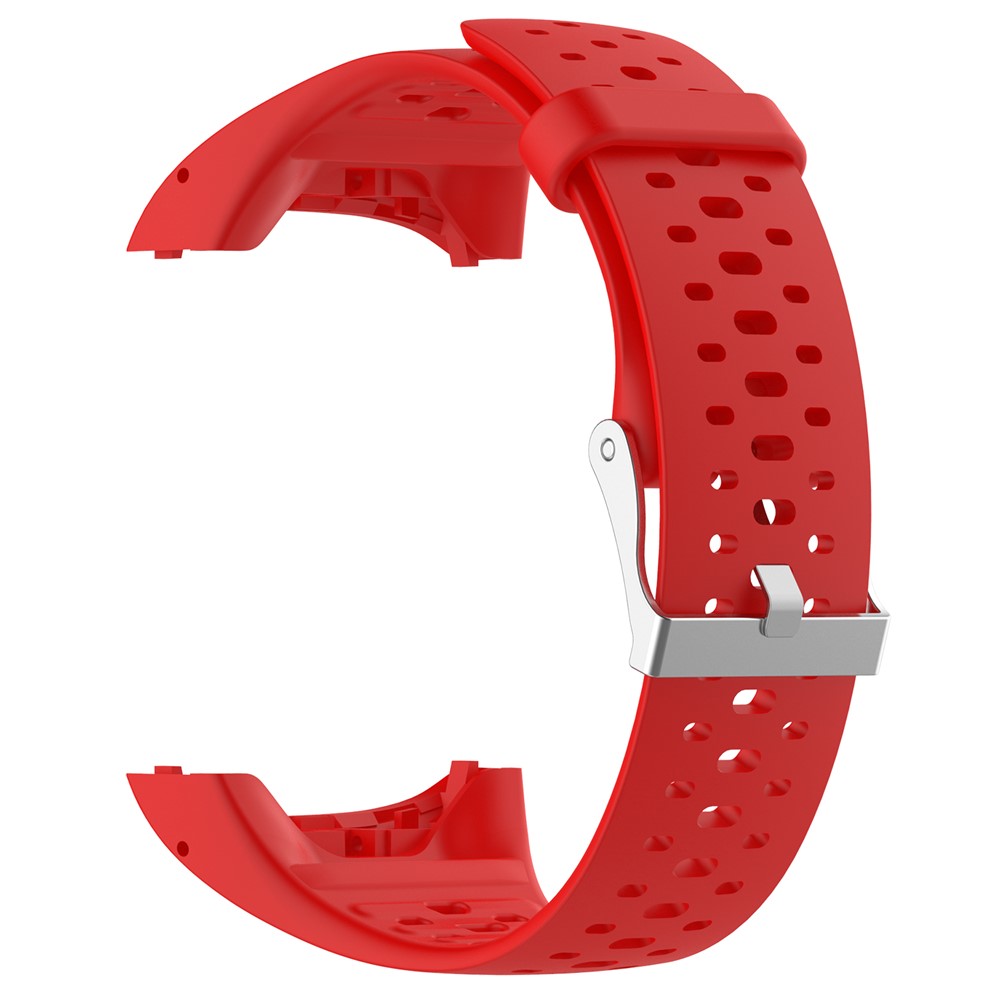 Silikon-Smart Watch-Band Für Polar M400 / M430, Einstellbarer Sport-Handgelenkband Mit Installationstools - Rot-2