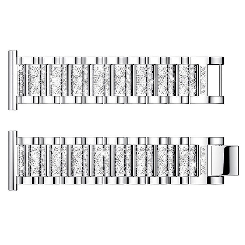 Sostituzione Cinturino Cinturino Per Cinturino In Metallo Con Strass Per Fitbit Versa - Argento-4