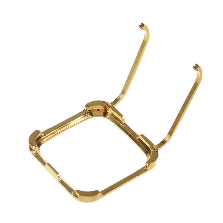 Single Row Rhinestone Decoration Aluminium Alloy Frame Protective Case Cover for Fitbit Versa - Gold-2