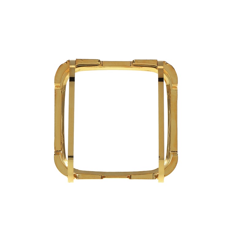 Single Row Rhinestone Decoration Aluminium Alloy Frame Protective Case Cover for Fitbit Versa - Gold-5