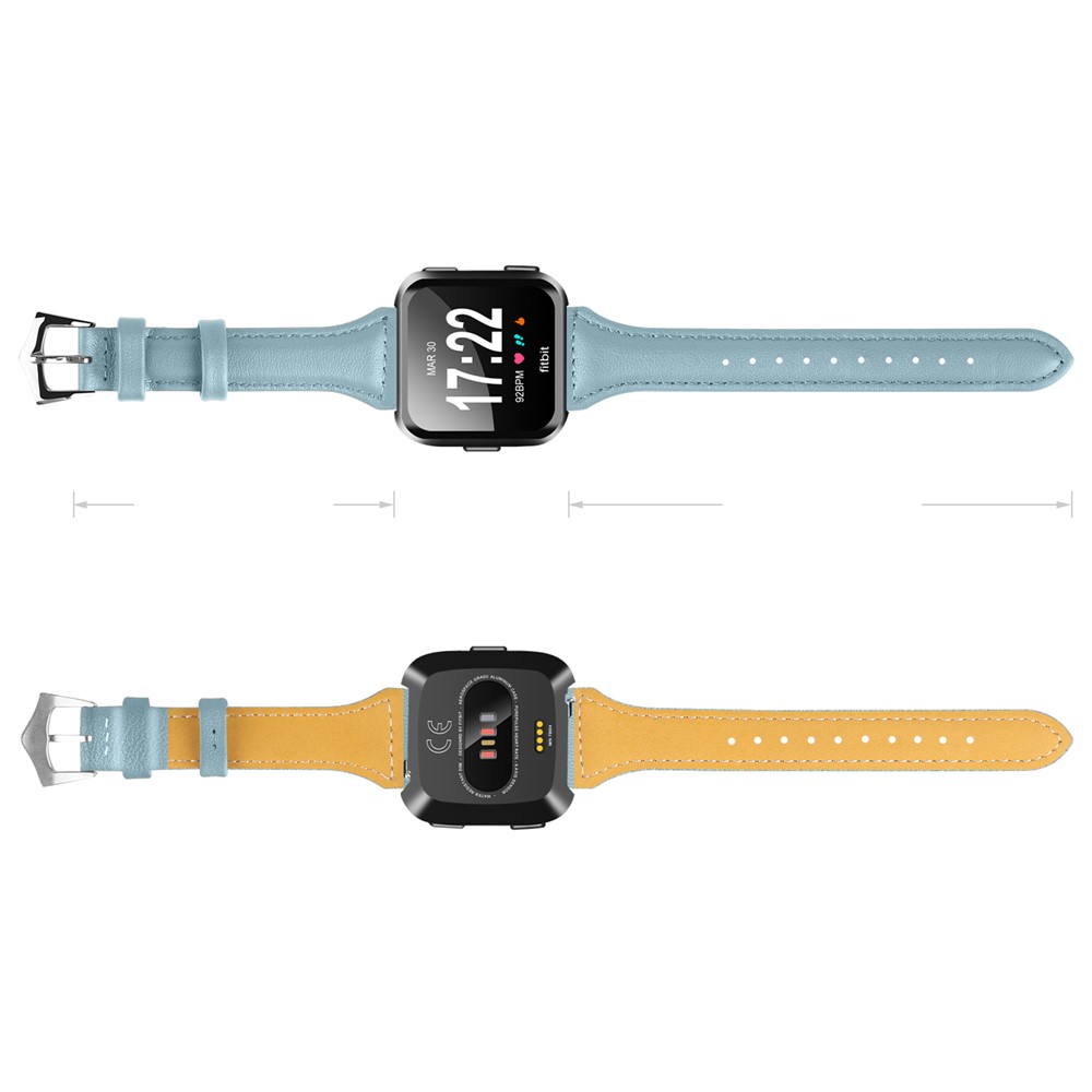 Streamline Design Genuine Leather Watch Wrist Bracelet for Apple Watch Series 4 40mm / Series 3 2 1 38mm - Blue-6